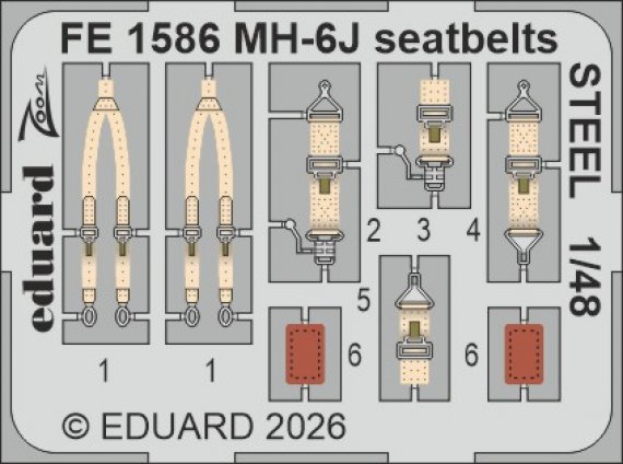 Eduard Ceintures MH-6J Steel 1/48 pour ICM