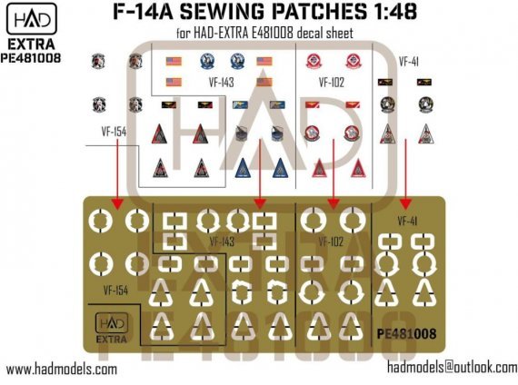 1/48 F-14A Sewing Patches PE set Vol.3