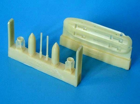 1/72 Avia S-199 bomb rack 4x ETC 50, 2x SC70 bombs