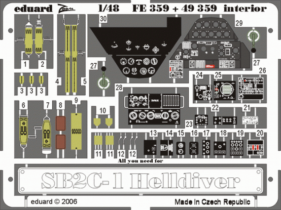 SB2C-1 Helldiver interior  (REV/ACC)