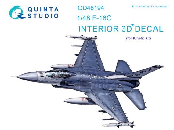 1/48 F-16C 3D-Print & coloured Interior