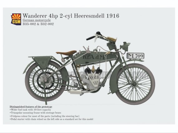 1/35 Wanderer 4PS 1916 Heeresmdell Moto