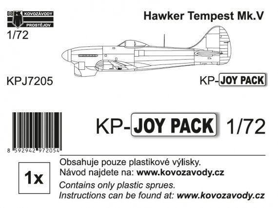 KP Kovozavody Tempest Mk.V 1/72 sans d�cals ni notice