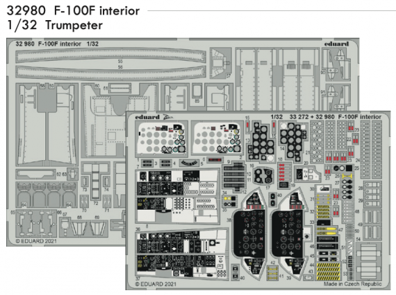 1/32 North-American F-100F Super Sabre interior