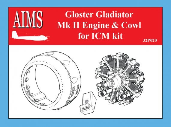1/32 Gloster Gladiator Mk.II engine and cowl set
