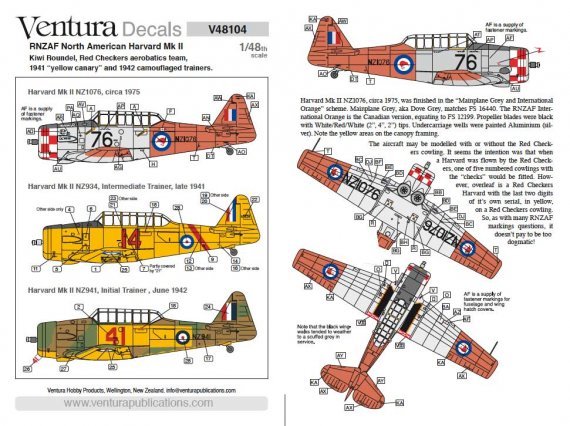 1/48 Rnzaf Harvard Mk IIs