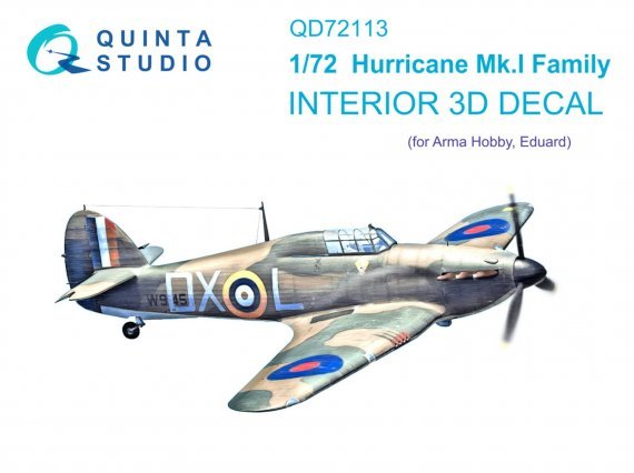 1/72 Hurricane Mk.I family Interior for Arma Hobby