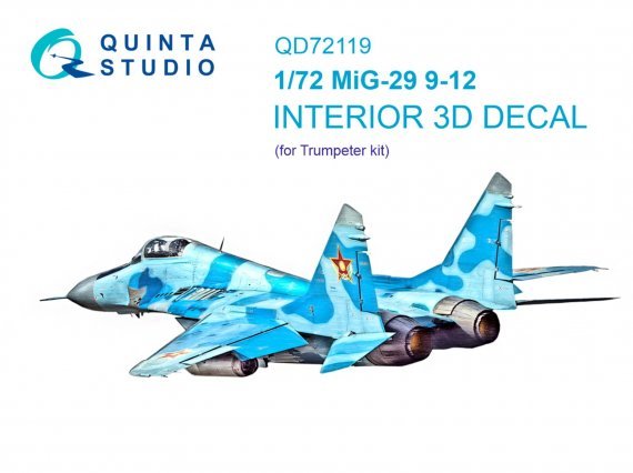 1/72 MiG-29 9-12 Interior for Trumpeter