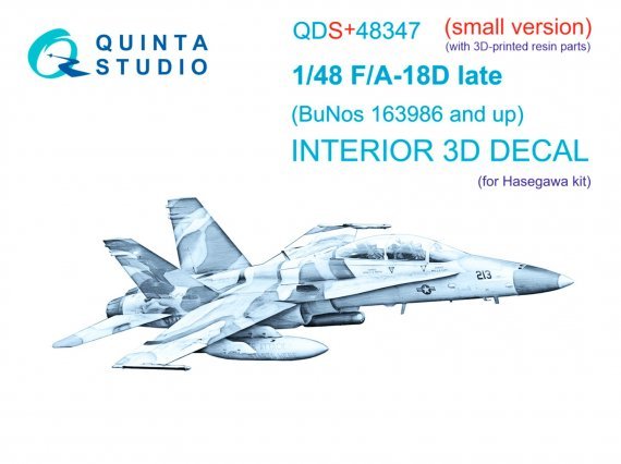 1/48 FA-18D late Interior for Hasegawa small with resin