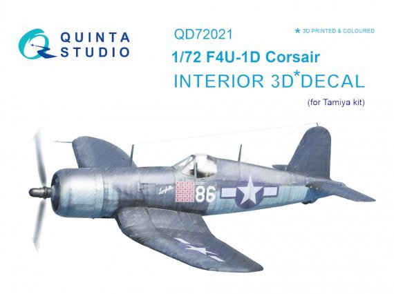 1/72 Vought F4U-1D Corsair coloured Interior