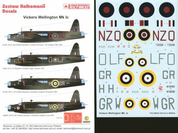 Techmod Wellington Mk.Ic Decals 1/48