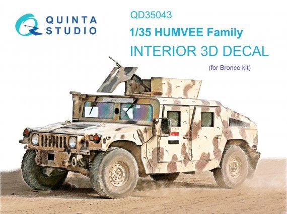1/35 HUMVEE Family 3D-Printed & color Interior BRONCO
