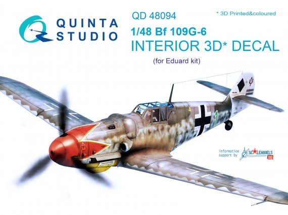 1/48 Messerschmitt Bf-109G-6 3D-Printed & coloured Interior