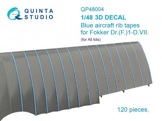 1/48 Blue rib tapes for Fokker Dr.I-D.VII