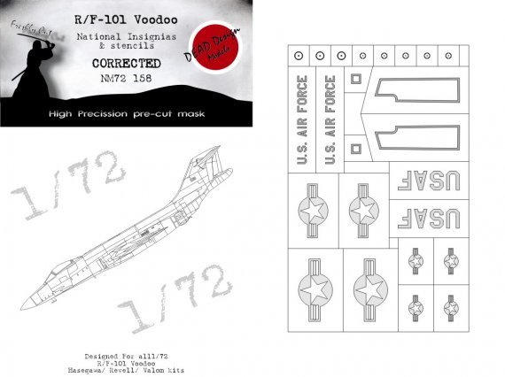 1/72 McDonnellF-101/McDonnell RF-101 Voodoo National Insignia