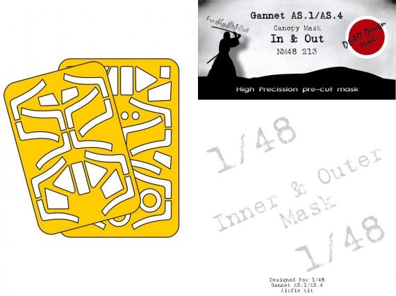 1/48 Fairey Gannet AS.1/AS.4 canopy frame paint mask