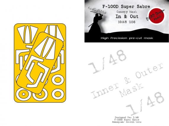 1/48 North-American F-100D Super Sabre in & outside mask