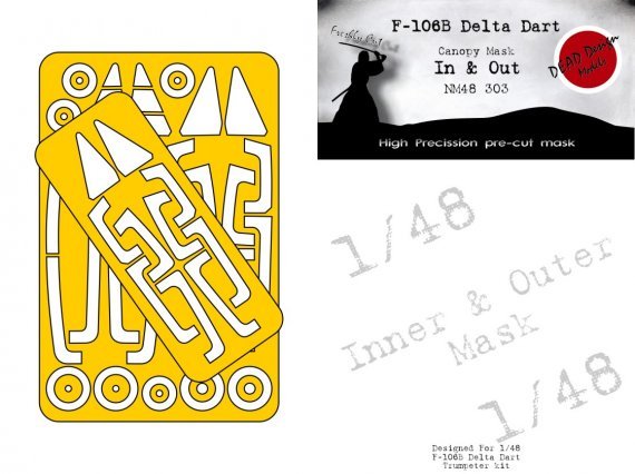 1/48 Convair F-106B Delta Dart mask for Trumpeter