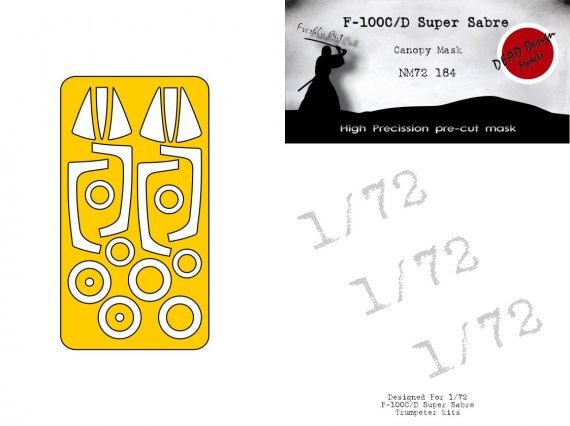 1/72 North-American F-100D Super Sabre mask for Trumpeter