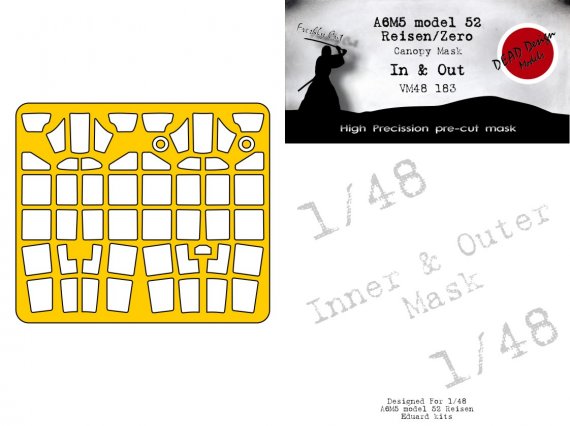 1/48 Mitsubishi A6M5 Reisen model 52 mask for Eduard