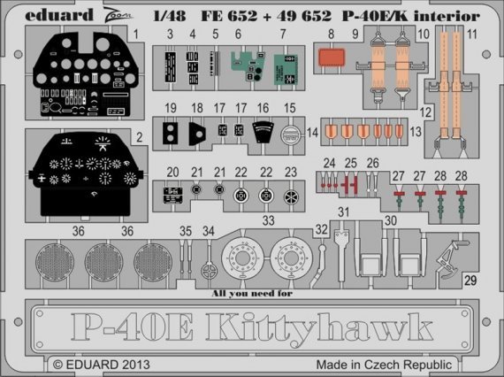 1/48 P-40E/K interior S.A. (ITAL)