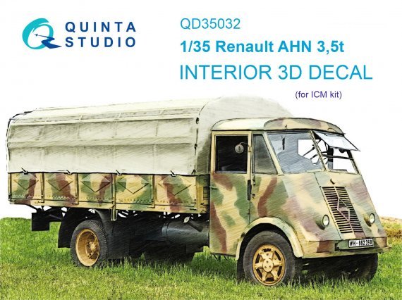 1/35 Renault AHN 3.5t 3D-Printed & color Interior ICM