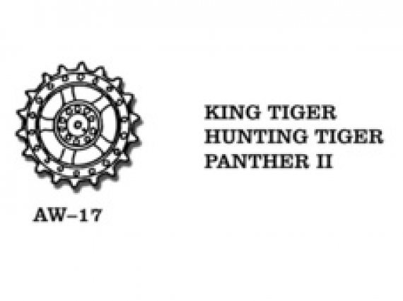 1/35 KING TIGER / HUNTING TIGER / PANTHER II sprocket wheels