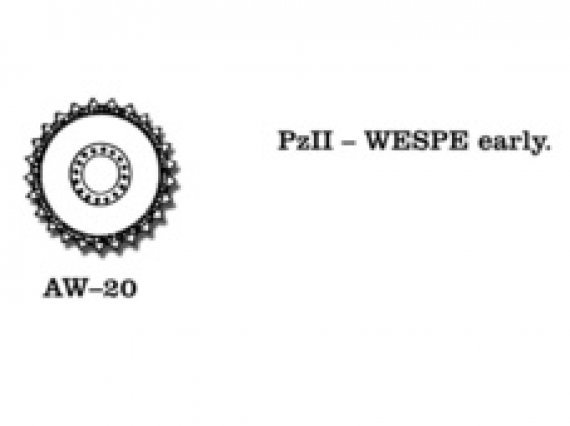 1/35  Pz II / WESPE early sprocket wheels