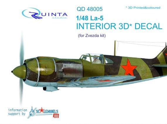 1/48 La-5 3D-Print & colour Interior