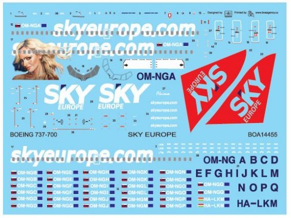 1/144 Decals Boeing 737-700 Sky Europe (REV)
