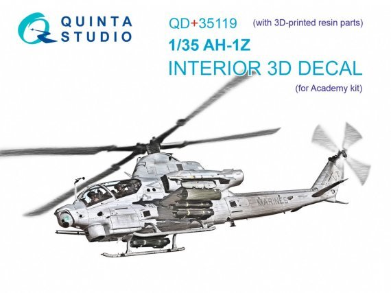 1/35 AH-1Z Interior for Academy for with resin parts