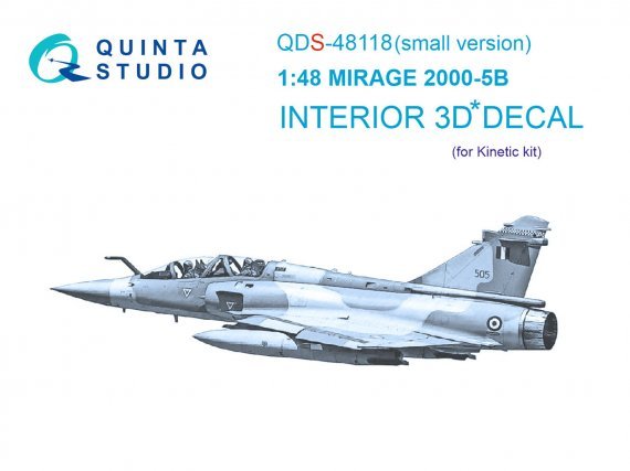 1/48 Mirage 2000-5B 3D-Print & color Interior SMALL