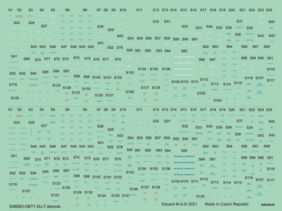 1/48 Sukhoi Su-7 stencils
