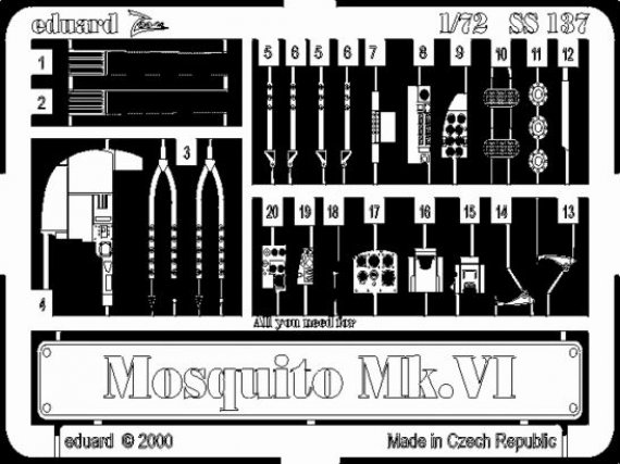 Eduard 1/72 Mosquito Mk.VI Set de d�tails Tamiya