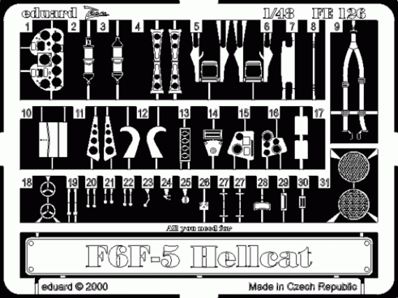 1/48 F6F-5 Hellcat Zoom Photoetched