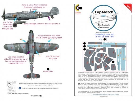 Gift Pack with Aircraft Model, Mini Model Paints & Tools: BF109G