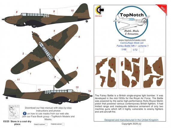 1/48 Fairley Battle Mk.I scheme 1 for Trumpeter