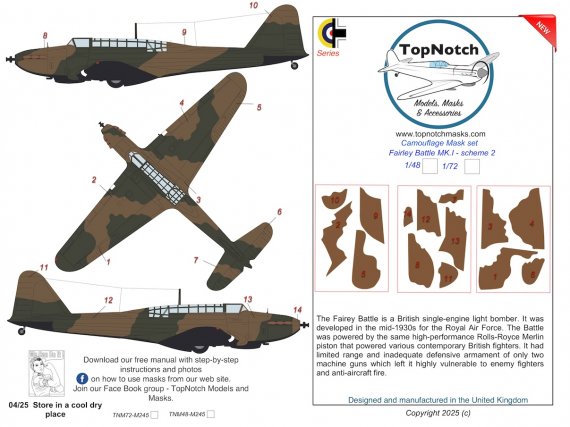 1/48 Fairley Battle Mk.I scheme 2 for Trumpeter