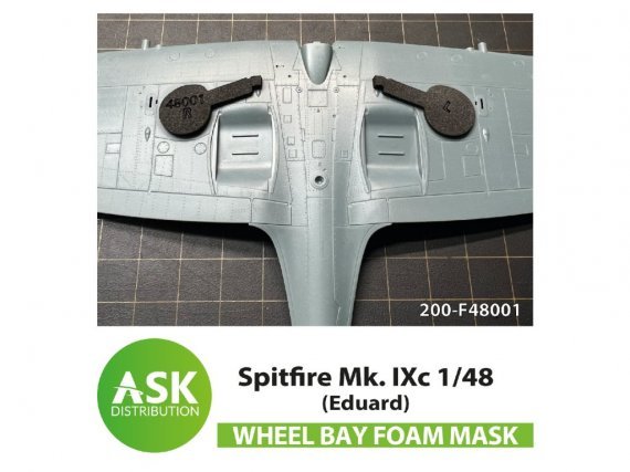 1/48 Supermarine Spitfire Mk.IXc Foam flexible wheel bays mask
