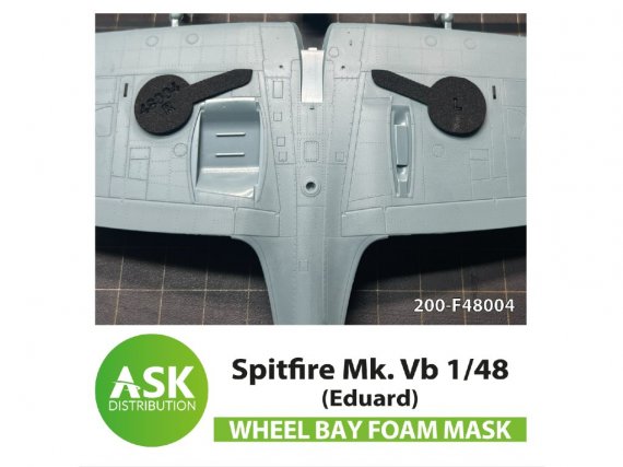 1/48 Spitfire Mk.I, Mk.II Foam flexible wheel bays mask