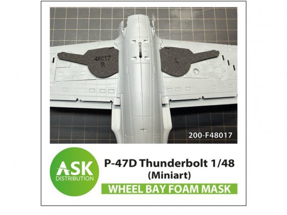 Art Scale P-47D Thunderbolt Flexible Wheel Bay Masks 1/48