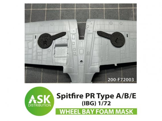 1/72 Supermarine Spitfire Pr Type A/B/E Foam flexible wheel bays