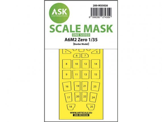 Art Scale Maschera pittura Mitsubishi A6M2 Zero 1/35