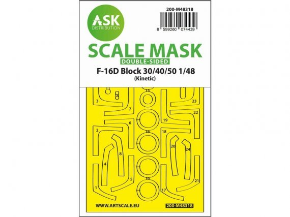Art Scale Masques F-16D Block 30/40/50 1/48 Kinetic