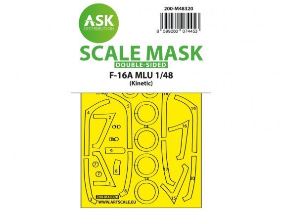 Art Scale Masques F-16A MLU 1/48 Kinetic Model