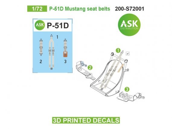 1/72 P-51D Mustang seat belts