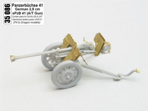 1/35 Panzerbuchse 41 German 2,8 cm sPzB 41 anti-tank gun detail