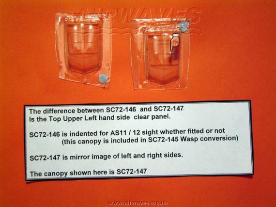 1/72 Westland Scout/Wasp canopy made by Falcon for Airfix