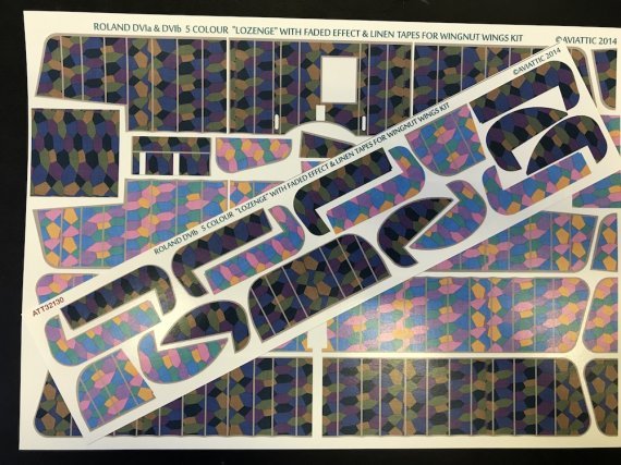 1/32 Roland D.VIb 5 colour lozenge with faded effect and linen