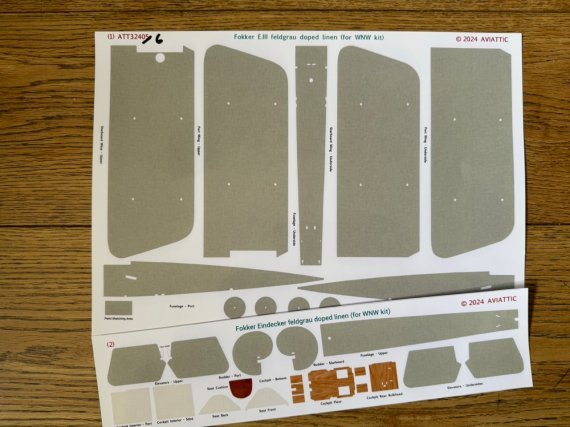 1/32 Fokker E.III feldgrau doped linen
